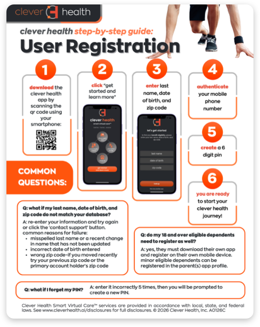 Clever Health User Registration